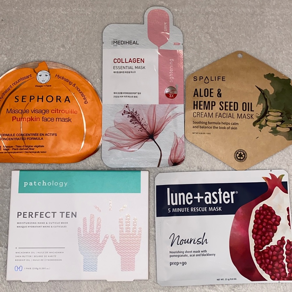 NWT Mask Bundle! 5 facial individual masks